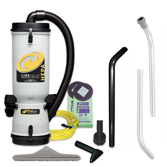 ProTeam 100277 LineVacer HEPA 10Q Backpack Vacuum w/ High Filtration Tool Kit (100163)