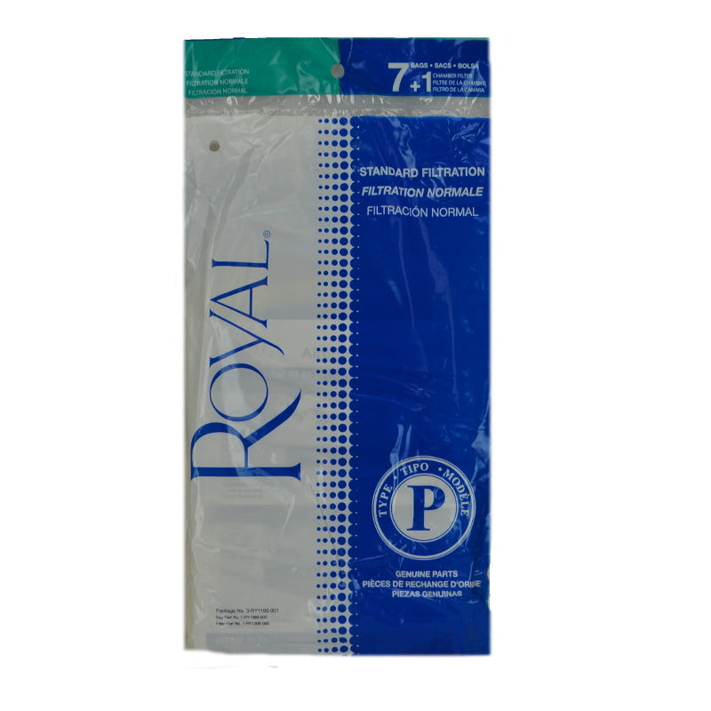 Royal Genuine Type P Standard Filtration Bags 7+1, 3RY1100001