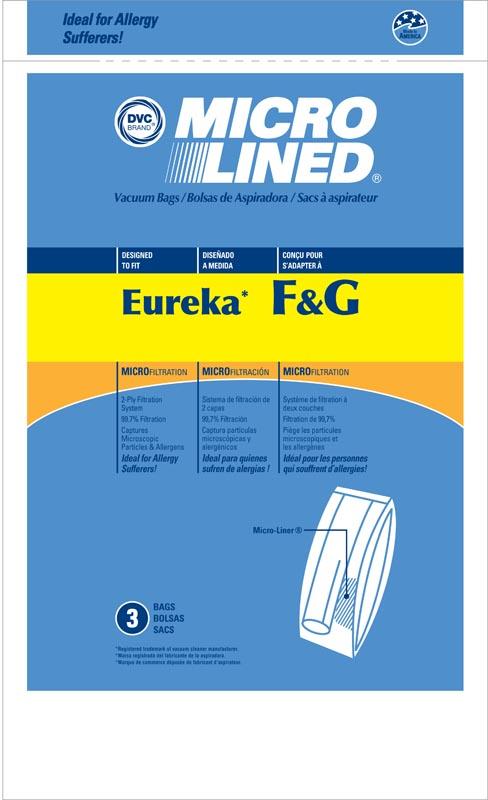 Eureka Replacement F&G Microlined Vacuum Bag, 3pk