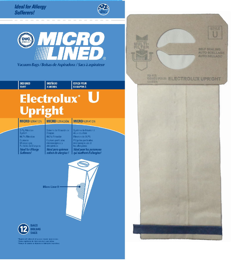 Electrolux Replacement Upright Microlined Vacuum Bag, 12pk