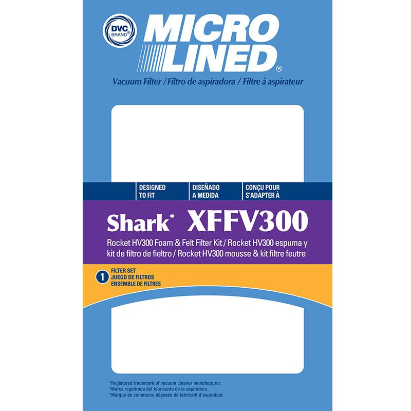 Shark Replacement XFFV300 Rocket HV300 Foam & Felt Filter Kit