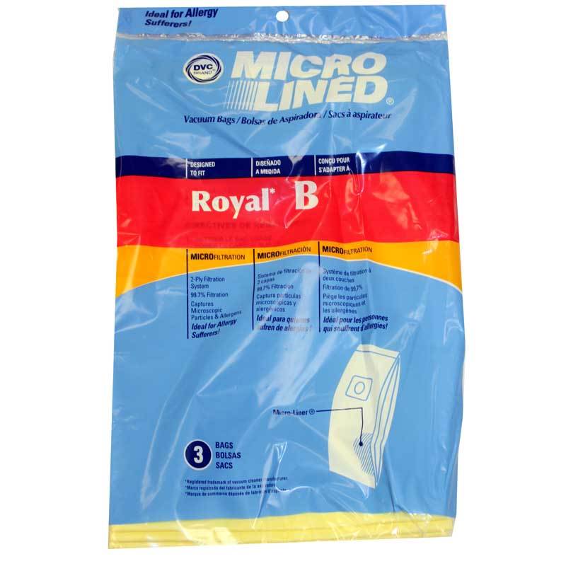 Royal Replacement Type B Microlined Vacuum Bags, 3pk