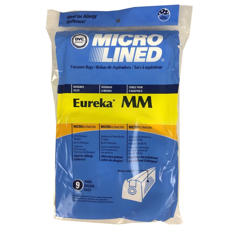 Eureka Replacement MM Microlined Vacuum Bags, 9pk