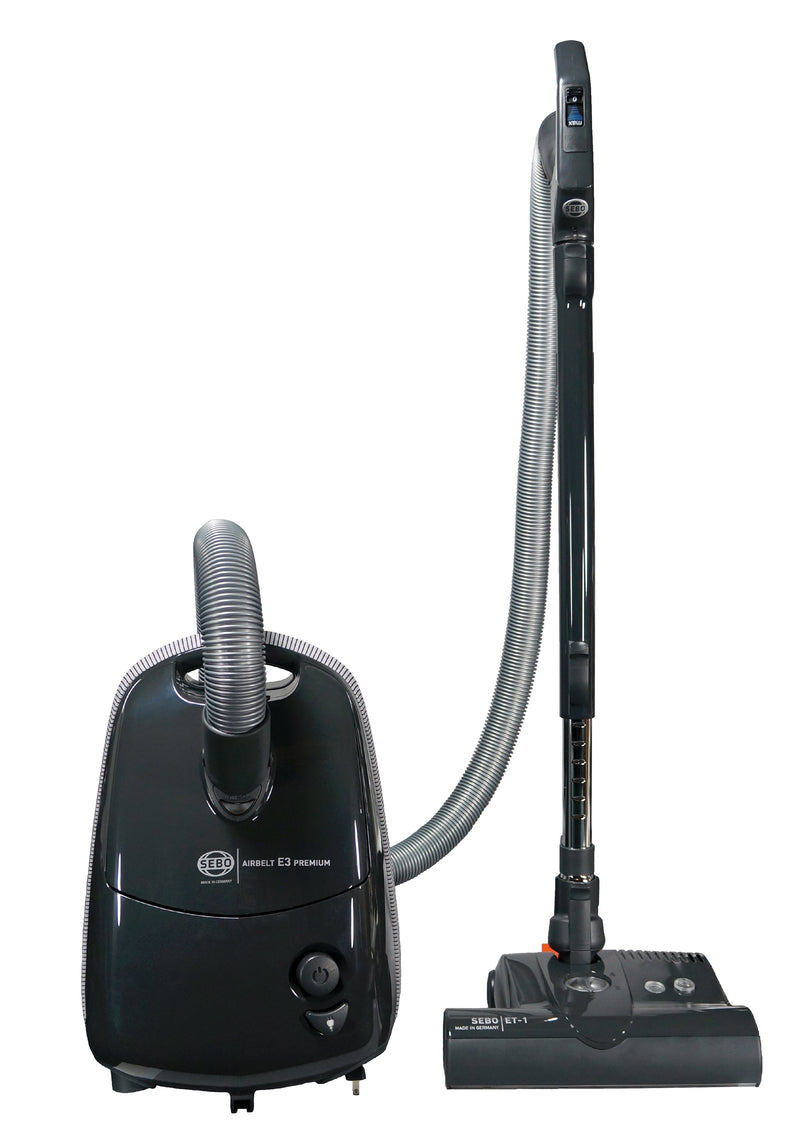 AIRBELT E3 Premium Canister Vacuum w/ ETI and Parquet Brush 91648AM, Graphite