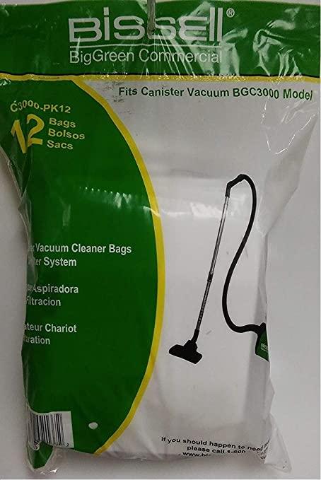 Bissell Commercial Standard Filtration Bags 12pk, C3000-PK12