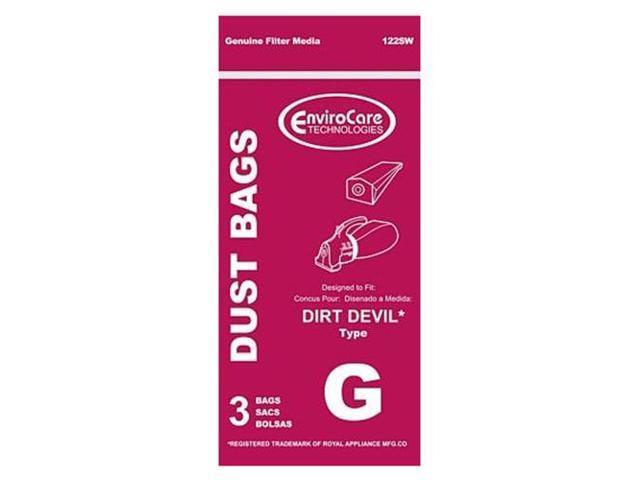 Dirt Devil Replacement Style G Standard Filtration Bags, 3pk (EVC122SW)