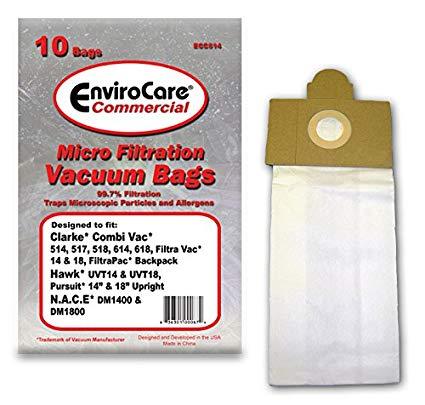 Clarke Replacement Combi-Vac Micro Filtration Bags, 10pk (EVC514)