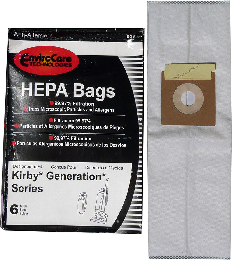 Kirby Replacement Generation Series HEPA Media Bags, 6pk (EVC939)