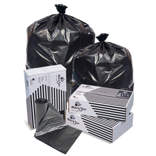 30x36 LLD 0.9 mil Extra Heavy Can Liner, Black, 20-30 gal, Coreless roll, 250 bags/case