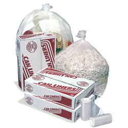 33x40 HDPE 9 micron Lightweight Can Liner, Natural Clear, 33 gal, Coreless roll, 500 bags/case