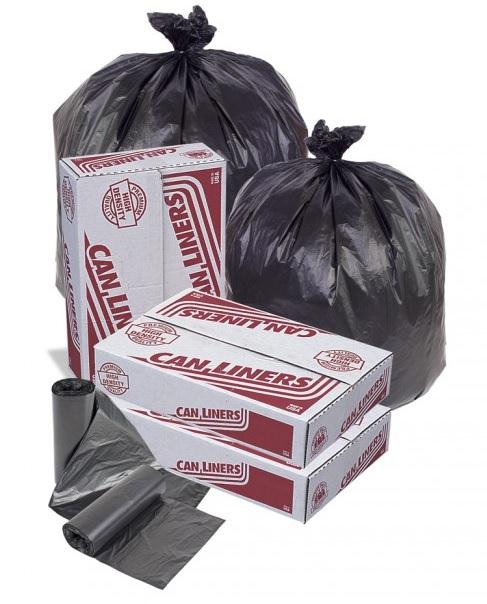 33x40 HDPE 22 micron Extra Heavyweight Can Liner, Black, 33 gal, Coreless roll, 200 bags/case