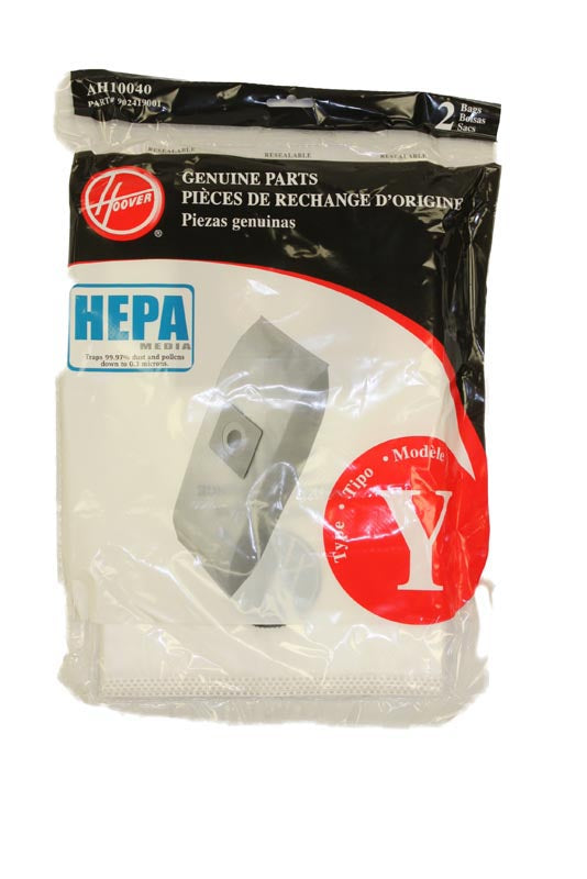 Hoover AH10040 Type Y HEPA Media Bags, 2pk