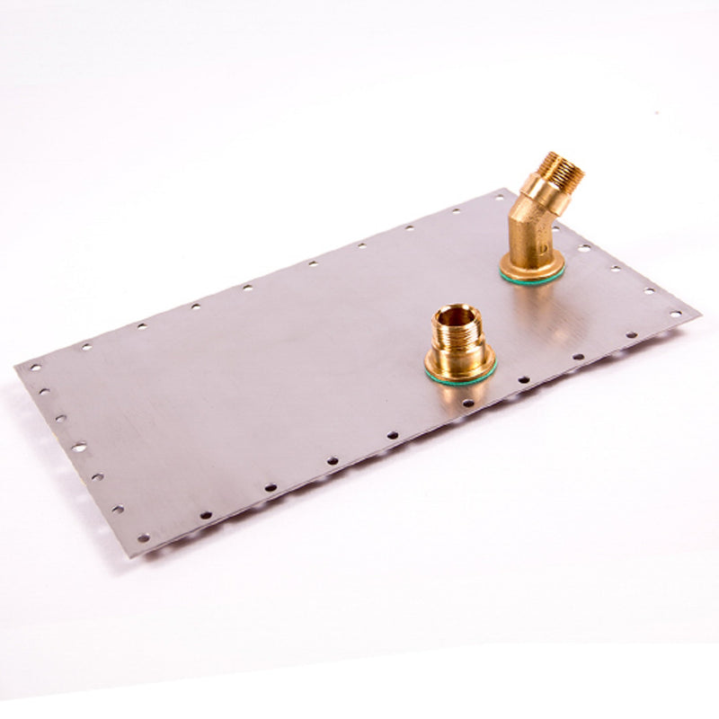 Jiffy 1370 Boiler Tank Lid with 2 Brass Fittings and 2 Beauty Rings