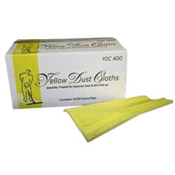 Yellow Dusting Cloth, 12" x 16" x 500 Flat, 50/Poly, Yellow