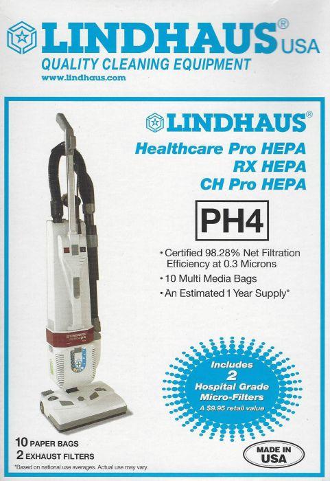 Lindhaus Type PH4 HEPA Media Bags, 10pk